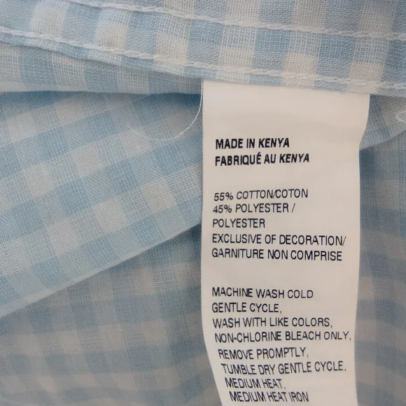 Izod Light Blue Checkered Casual Button Down Shirt - Picture 3 of 12